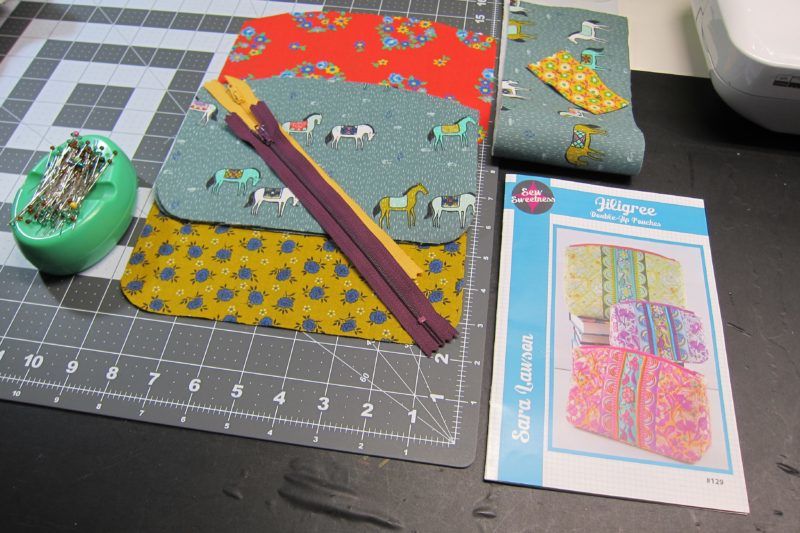 Sew Sweetness - Filigree Double Zip Pouch