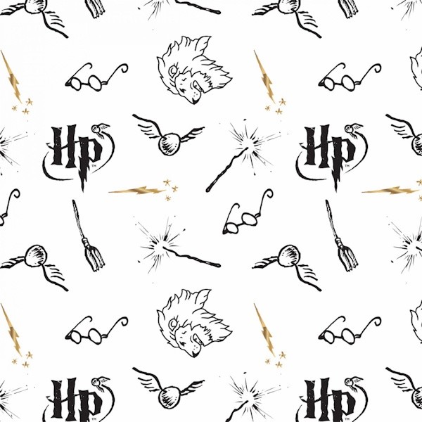 White Literary Double Gauze Harry Potter # 23800145LE-1