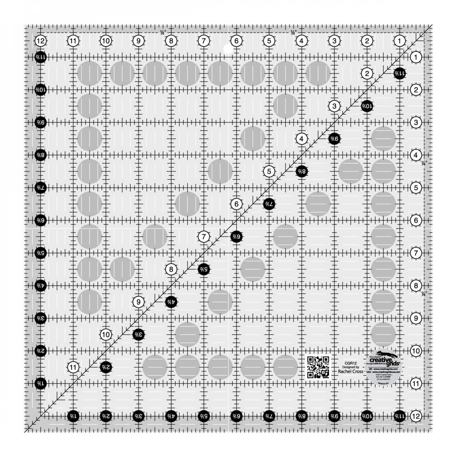 Creative Grids Quilt Ruler 12-1/2in Square