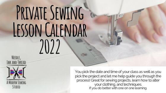 2022 – Private Sewing Lessons – June to September
