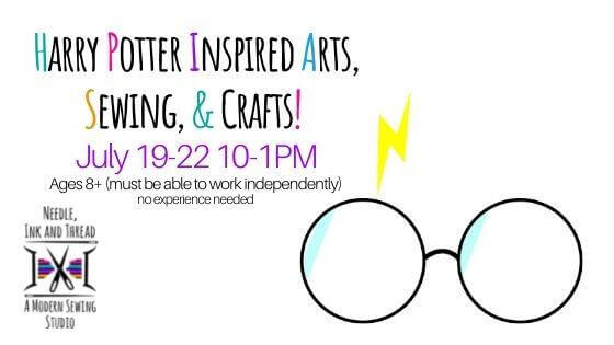 Harry Potter Inspired Arts, Sewing, & Crafts! July 19-22 10-1PM